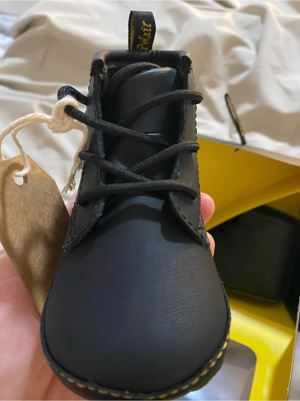Dr. Martens Black Youth 1460 Crib Boots - Kids
